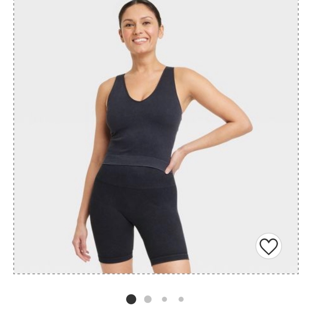 Women's V-Neck Ribbed Seamless Tank Bra - JoyLab™
